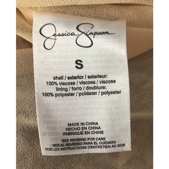 NWT Jessica Simpson Cecilia Rosette Leopard Print Ruffle-Hem Midi Dress Small - Picture 9 of 9